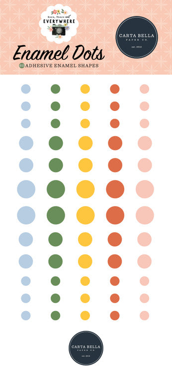 Carta Bella Paper Co. - Here, There and Everywhere Collection - Enamel Dots - LAST CHANCE!