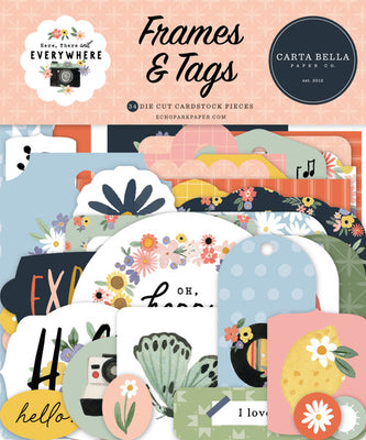 Carta Bella Paper Co. - Here, There and Everywhere Collection - Frames & Tags - LAST CHANCE!
