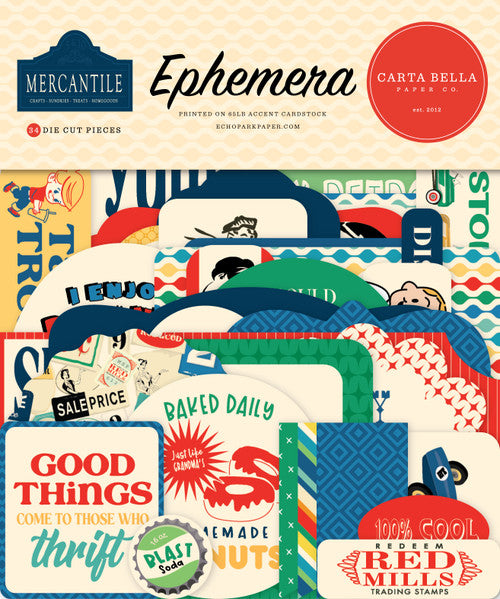 Carta Bella Paper - Mercantile Collection - Ephemera *LAST CHANCE*