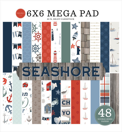 Carta Bella Paper - Seashore Collection - 6 x 6 Mega Paper Pad *LAST CHANCE*