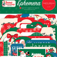 Carta Bella Paper - Seasons Greetings Collection - Christmas - Ephemera *LAST CHANCE*
