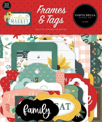 Carta Bella Paper Co. - Sunflower Market Collection - Frames & Tags LAST CHANCE!