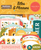 Carta Bella Paper - Sunflower Summer Collection - Ephemera - Titles And Phrases *LAST CHANCE*