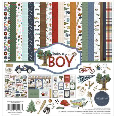Carta Bella Paper - That's My Boy Collection - 12 x 12 Collection Kit