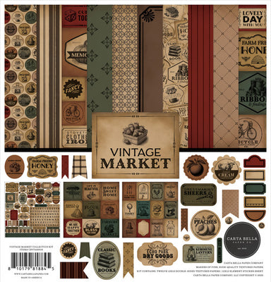 Carta Bella Paper - Vintage Market Collection - 12 x 12 Collection Kit *LAST CHANCE*
