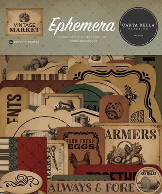 Carta Bella Paper - Vintage Market Collection - Ephemera *LAST CHANCE*