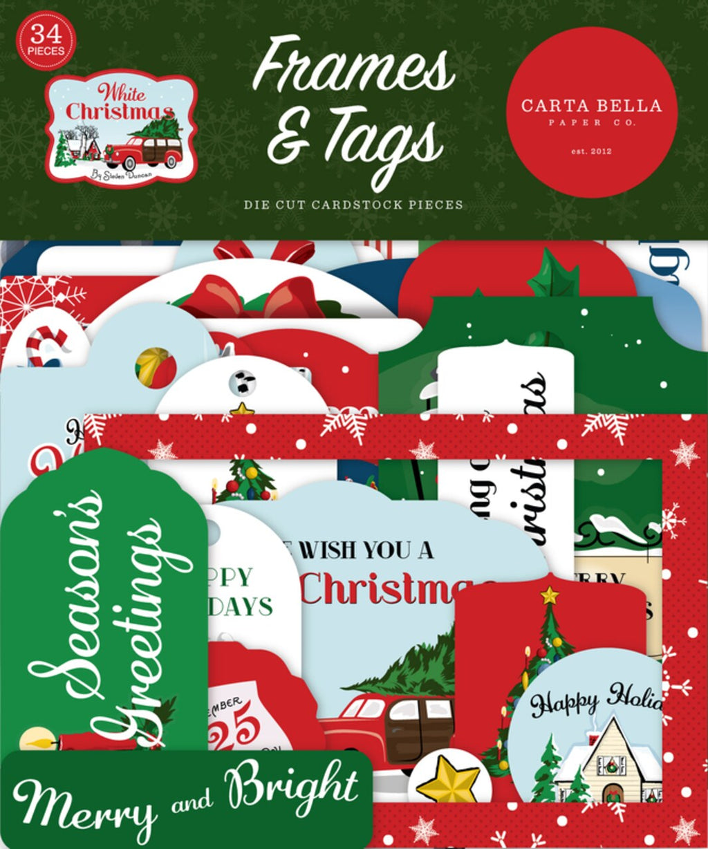 Carta Bella Paper Co. - White Christmas Collection - Frames & Tags - LAST CHANCE!