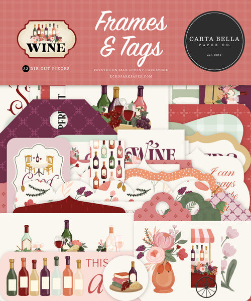 Carta Bella Paper Co. - Wine Collection - Frames & Tags