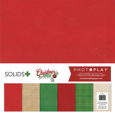 PhotoPlay - Christmas Junque Collection - 12 x 12 Solids Plus Paper Pack