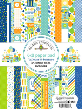 Doodlebug Design - Balloons & Banners Collection - 6x8 Paper Pad