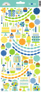Doodlebug Design - Balloons & Banners Collection - Icons