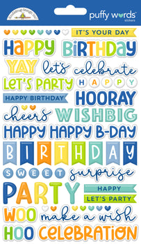 Doodlebug Design - Balloons & Banners Collection - Puffy Words