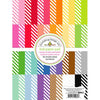 Doodlebug Design - 6 x 8 Paper Pad - Petite Prints - Rainbow Candy Stripe Sprinkles