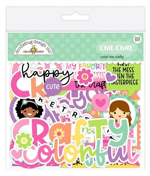 Chits Colorfull Paper Doodlebug Design - Color Me Crafty Collection - Chit Chat | Paper Wiz, Inc.