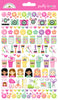 Doodlebug Design - Color Me Crafty Collection - Puffy Icons Stickers
