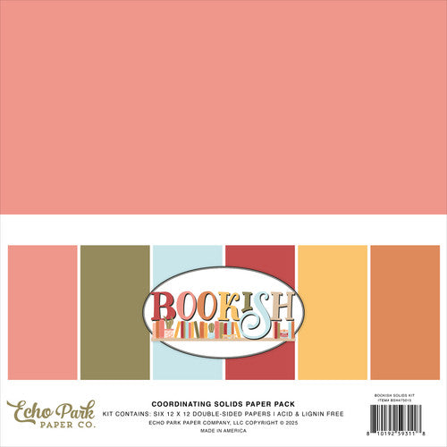 Echo Park Paper Co. - Bookish Collection - 12x12 Paper Pack - Solids