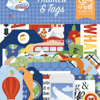 Echo Park - Born To Travel Collection - Ephemera - Frames And Tags *LAST CHANCE*