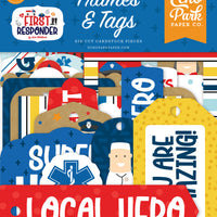 Echo Park - First Responder Collection - Ephemera - Frames and Tags *LAST CHANCE*