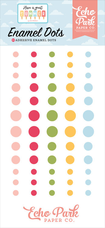 Echo Park - Have A Great Summer Collection - Enamel Dots *LAST CHANCE*