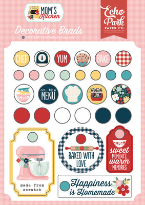 Echo Park - Mom's Kitchen Collection - Adhesive Brads