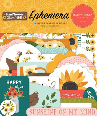 Carta Bella Paper - Sunflower Summer Collection - Ephemera *LAST CHANCE*