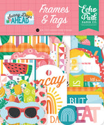 Echo Park - Sunny Days Ahead Collection - Ephemera - Frames And Tags *LAST CHANCE*