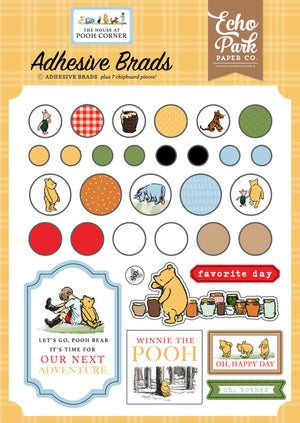 Echo Park - The House At Pooh Corner Collection - Adhesive Brads