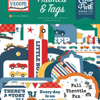 Echo Park - Vroom! Collection - Ephemera - Frames And Tags*LAST CHANCE*