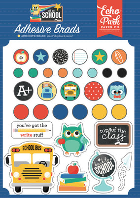 Echo Park - Off To School Collection - Adhesive Brads *LAST CHANCE*
