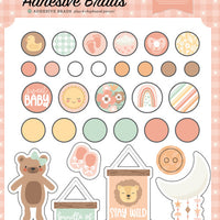 Echo Park - Our Baby Girl Collection - Stickers- Adhesive Brads *LAST CHANCE*