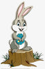 Bunny on Stump