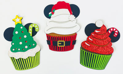 Mousy Christmas Cupcake Trio