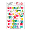 Pretty Little Studio - Candy Cane Collection - Stickers - Festive Fun Words