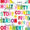 Pretty Little Studio - Candy Cane Collection - Stickers - Festive Fun Words