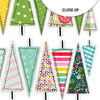 Pretty Little Studio - Candy Cane - Punch Outs - Peppermint Forest 6x12