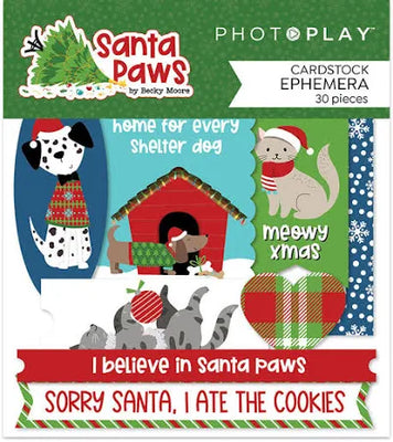 PhotoPlay - Santa Paws Collection - Ephemera - Die Cut Cardstock Pieces *LAST CHANCE*