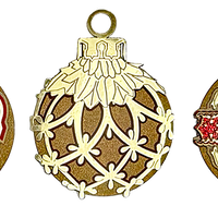 PW CLASSICS - Gold and Silver Ornament Trios