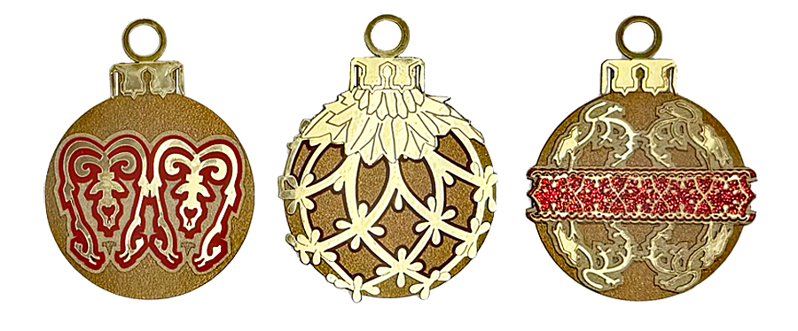 PW CLASSICS - Gold and Silver Ornament Trios