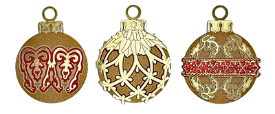 PW CLASSICS - Gold and Silver Ornament Trios