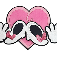 PW CLASSICS - Mousy Borders Red and Pink