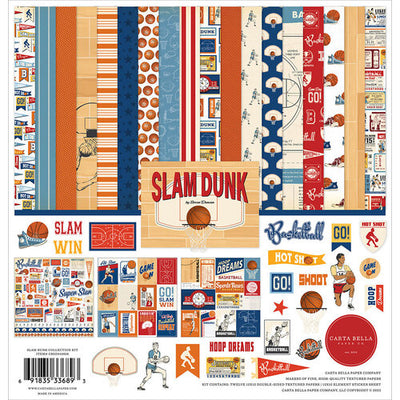 BUNDLE ALERT Carta Bella Paper - Slam Dunk Collection - 12 x 12 Collection Kit