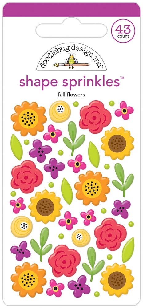 Doodlebug Design - Farmer's Market Collection - Fall Flowers - Shape Sprinkles