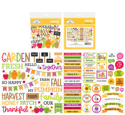 Doodlebug Design - Farmer's Market Collection - Die Cut Cardstock Pieces - Chit Chat