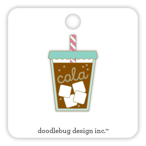 Doodlebug Design - Hello Again Collection - Collectible Pins - Soda-lightful
