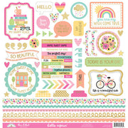 Doodlebug Design - Hello Again Collection - 12x12 This and That Sticker Sheet