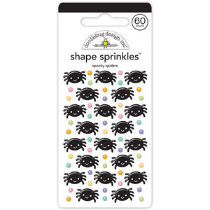 Doodlebug - Sweet and Spooky - Shape Sprinkles - Spooky Spiders