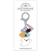 Doodlebug Design - Sweet and Spooky Collection - Halloween - Just Charming Clip and Keychain - Boo-tique