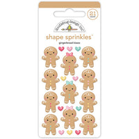 Doodlebug Design - Gingerbread Kisses Collection - Shape Sprinkles - Gingerbread Kisses