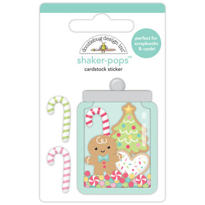 Doodlebug Design - Gingerbread Kisses Collection - Shaker Pops - Holiday Treats