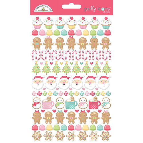 Doodlebug Design - Gingerbread Kisses Collection - Puffy Icons